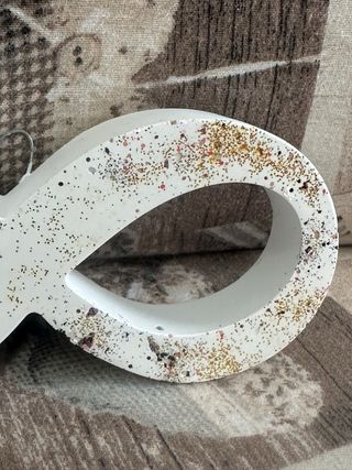 Infinito da appendere con glitter. Idea regalo