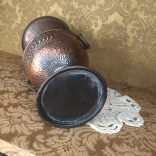 Anfora/vaso in rame altezza cm. 24 con anelle