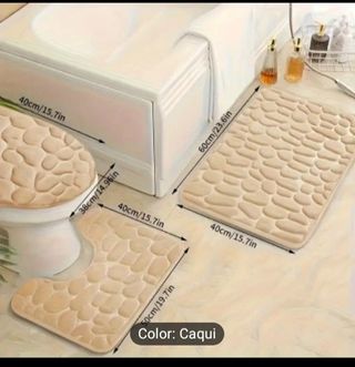 Pack de 3 alfombras de baño