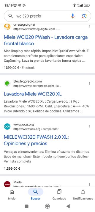 Lavadora MÍELE REACONDICIONADA 