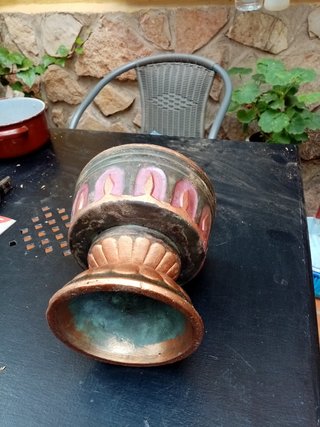 Antigua copa de ceramica