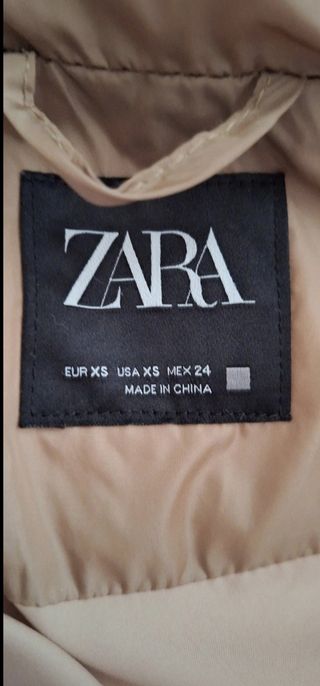 Abrigo acolchado Zara wáter repellent 