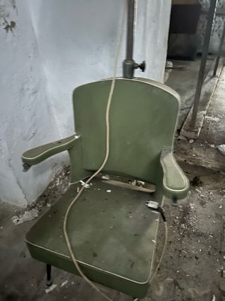 Silla secador de pelo antigua