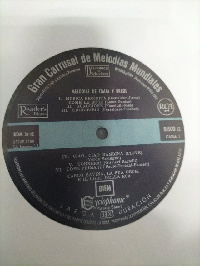 Vinilos  melodías mundiales