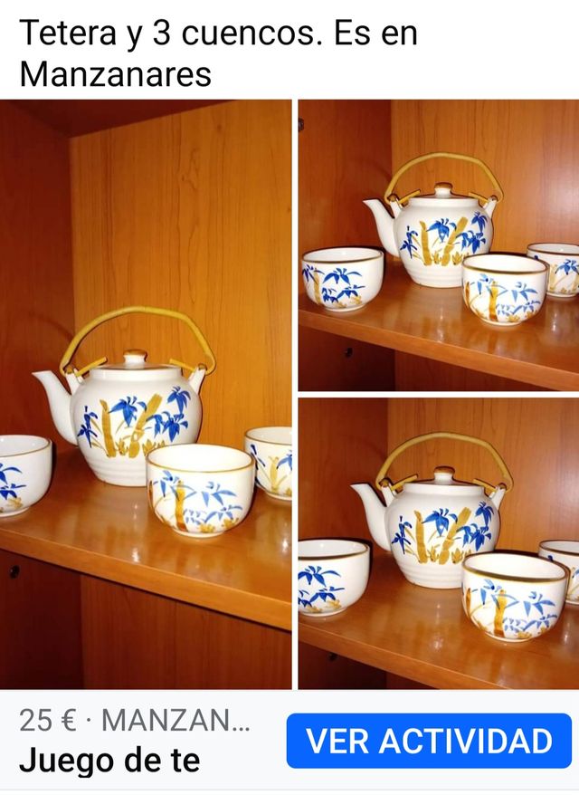 Juego de cuencos y tetera