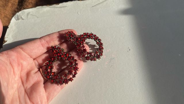 Pendientes fiesta rojos