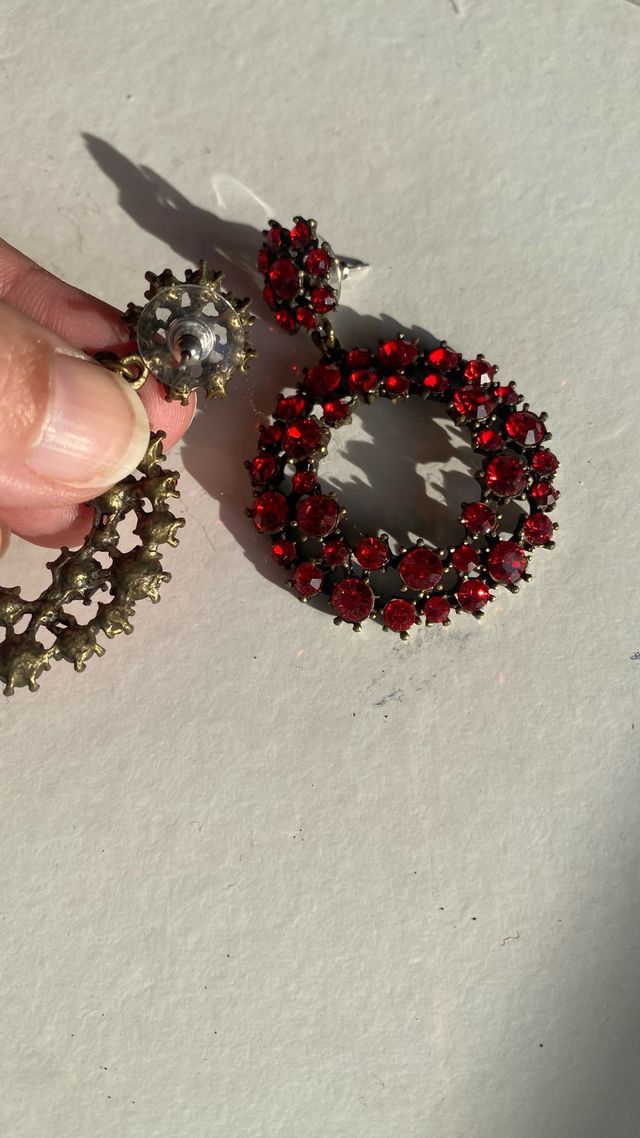 Pendientes fiesta rojos