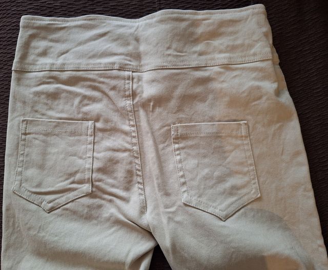jeans beige skinny leggeri