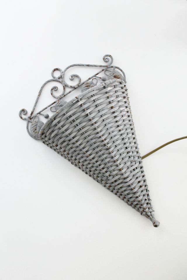 Lámpara aplique pared mimbre