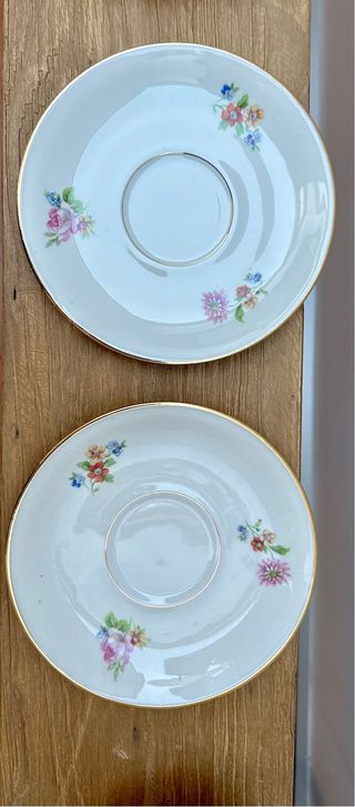 pareja de tazas porcelana francesa PL,