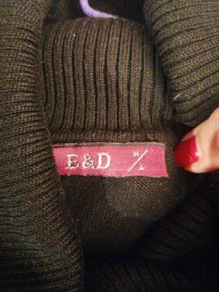 Maglioncino nero collo largo, M/L