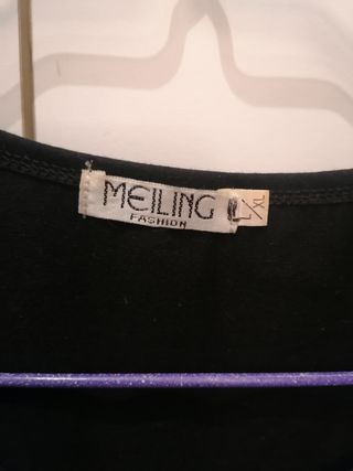 Maglietta con strass argentati, L