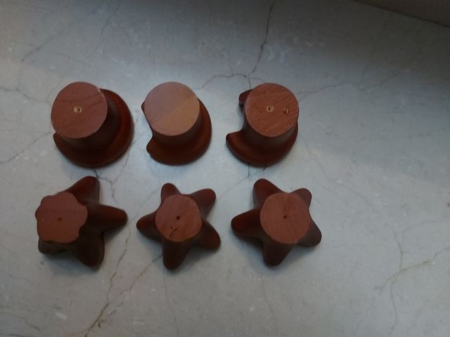 6 Tiradores de madera