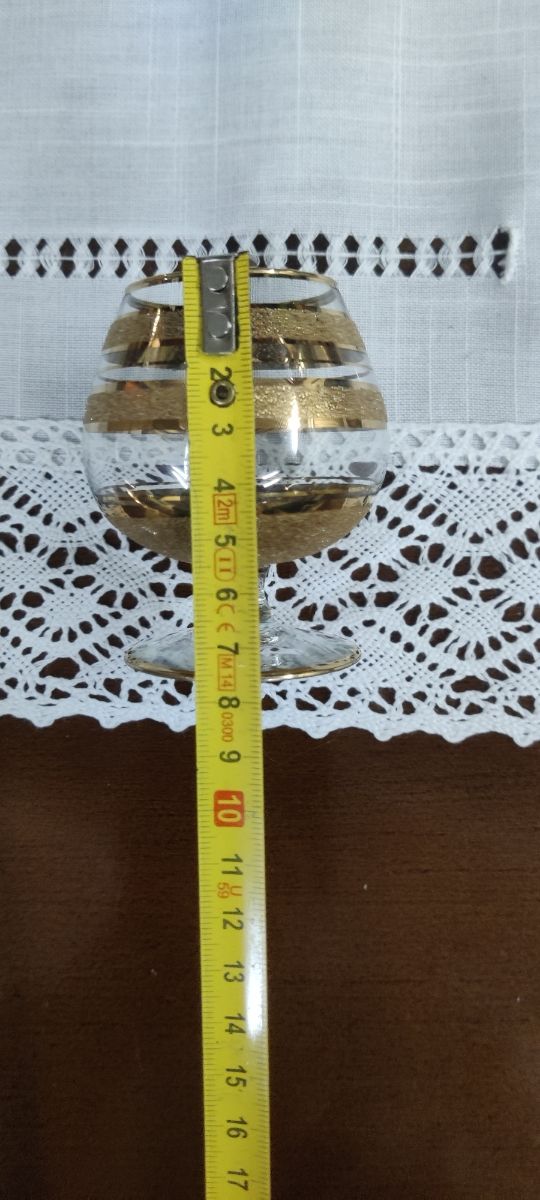 Set di 6 tazze dorate