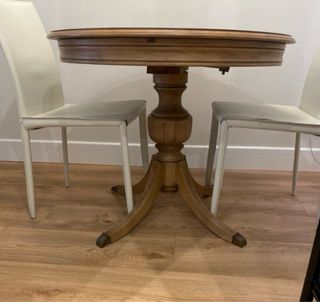 Mesa redonda madera extensible 90