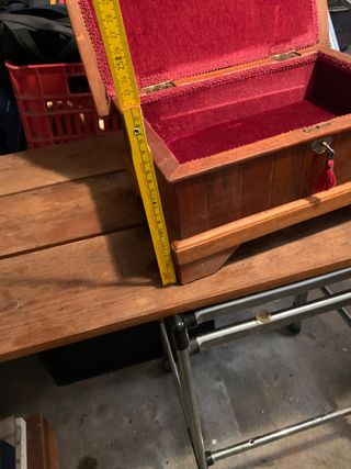 Cassetta porta oggetti in legno vintage