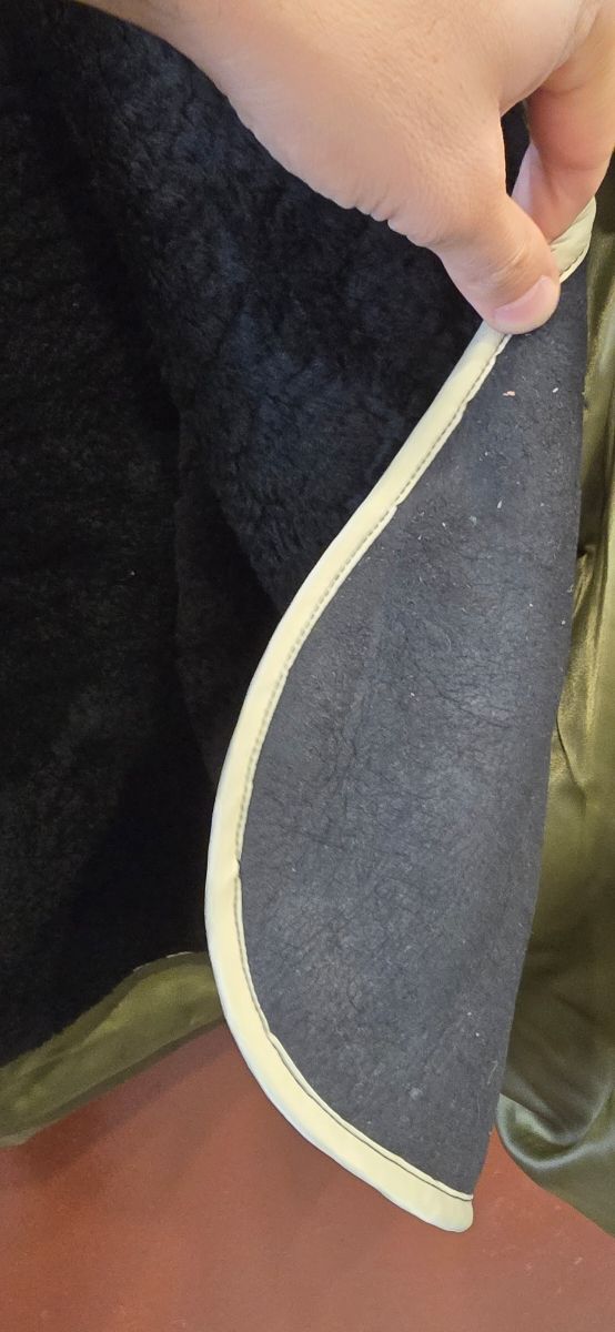 Chaqueta militar con forro de piel