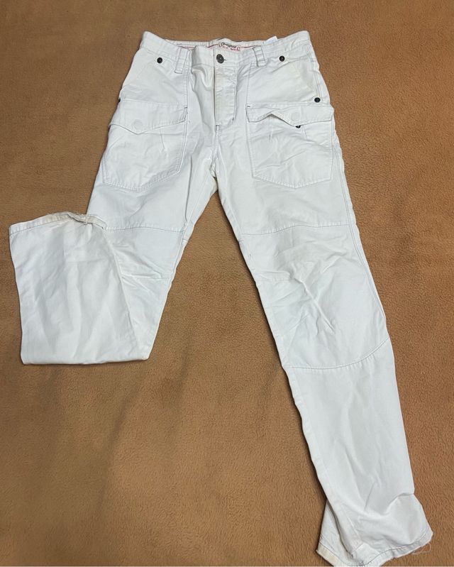 Pantalones vaqueros blancos hombre talla 42