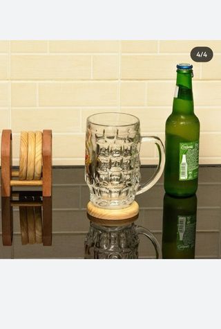 Sottobicchieri set 4 poker in legno birra vino