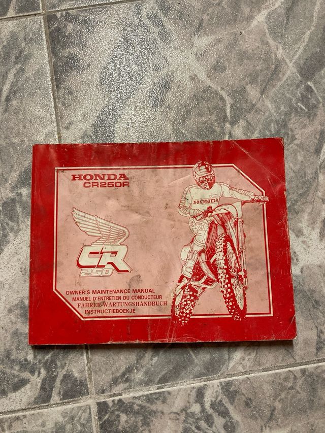 Manual de instrucciones honda CR 250 R