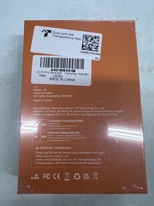 Scaldamani ricaricabile OCOOPA, scaldamani