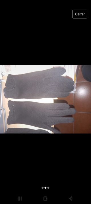 Guantes negros de mujer