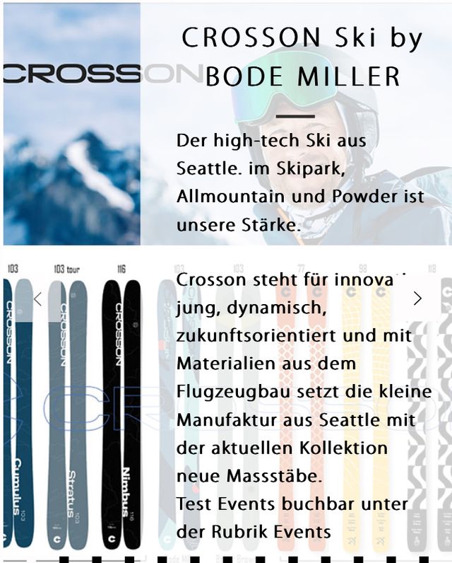 CROSSON BODE MILLER freeride Ski Esquis