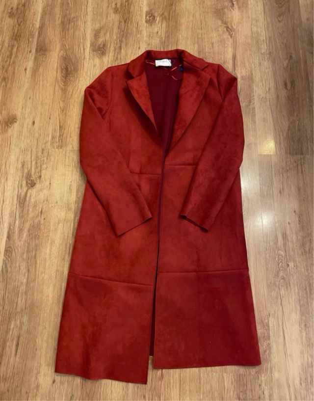 Cappotto Zara in pelle scamosciata