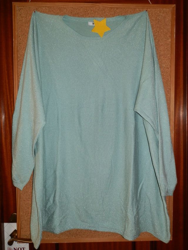 Sweter con brillos largo