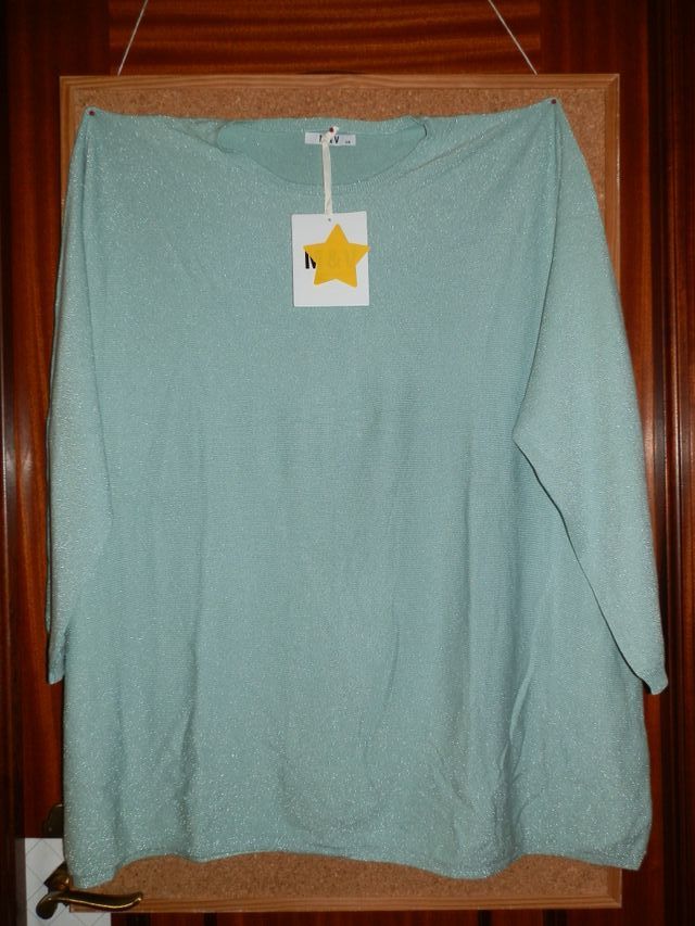 Sweter con brillos largo