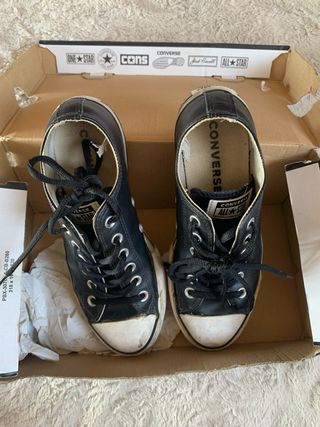 Converse negras de plataforma