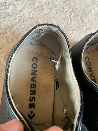 Converse negras de plataforma