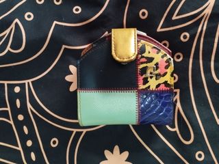 Cartera de cuero de colores stilo vintage