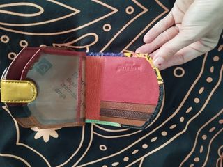 Cartera de cuero de colores stilo vintage