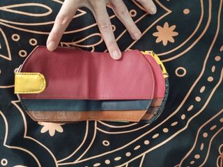 Cartera de cuero de colores stilo vintage