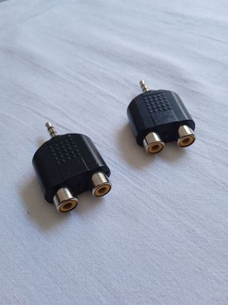 2 Adattatori Audio 2x RCA Femmina a Jack 3.5mm Mas