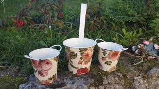 Decoracion.Conjunto portamacetas portavelas