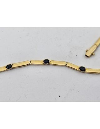 Collar de Oro 18KLT con Zafiros
