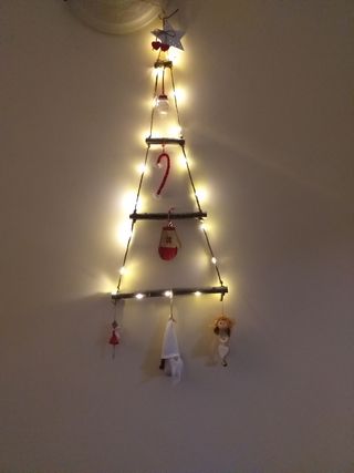Albero di Natale  rami legno rustico  da parete 