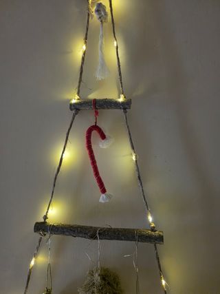 Albero di Natale  rami legno rustico  da parete 