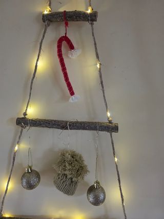 Albero di Natale  rami legno rustico  da parete 