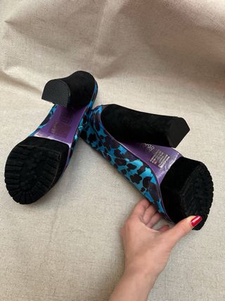 Botines, tacones, Blue, leopardo, ladyboy, unisex