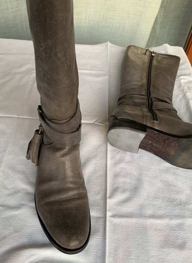 Stivali da donna grigio piombo