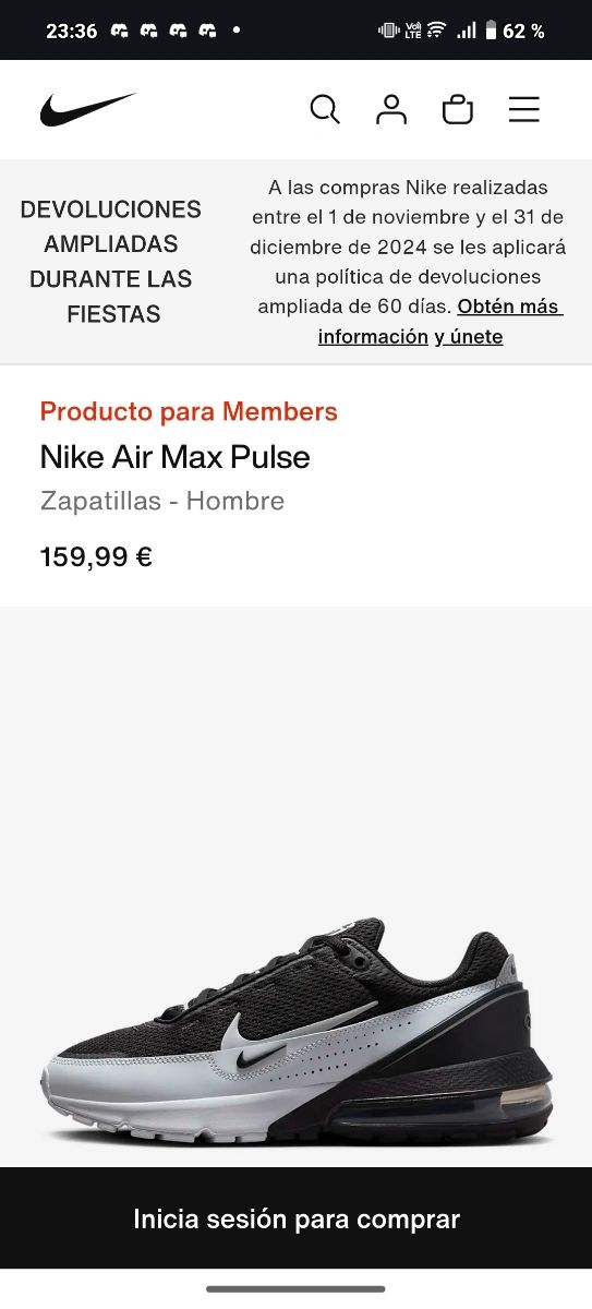 Zapatillas Nike AIR MAX PULSE PURE 47
