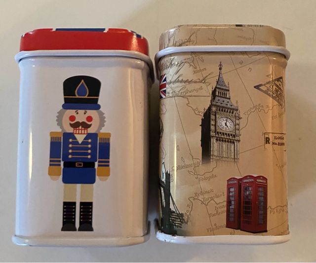 Lotto due scatole di latta Londra