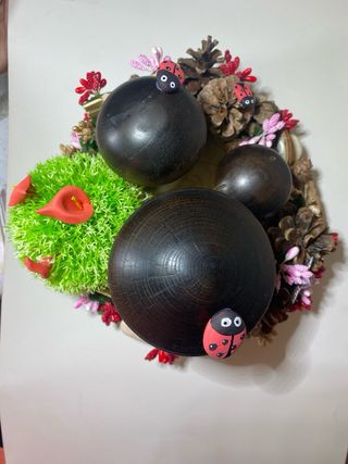 Centro tavola fantasy in legno handmade