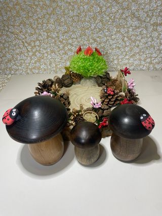 Centro tavola fantasy in legno handmade