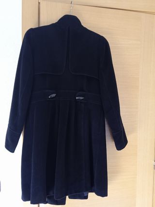 Abrigo de paño largo negro