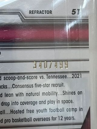 Dallas Turner Minnesota Vikings Numerada Firmada