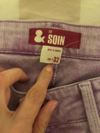 Pantalon rosa vaquero
